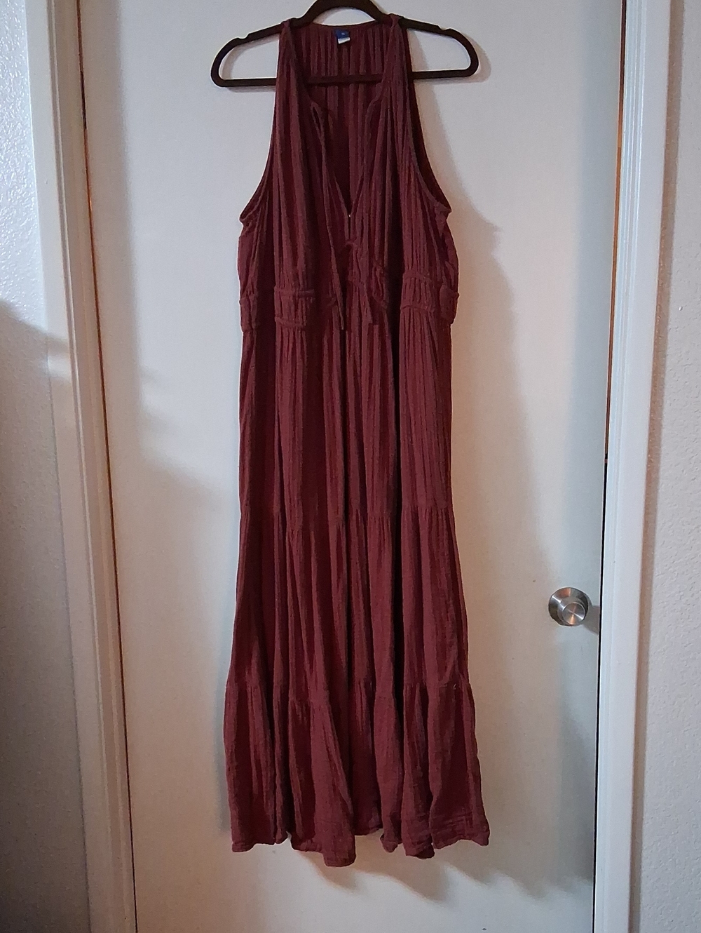 Old Navy Sleeveless Maxi Dress - Wine 100% Cotton 3X